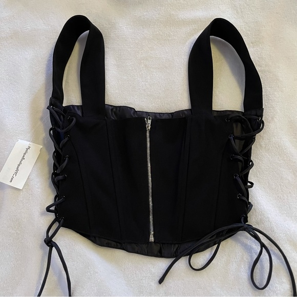 Black tie up bow corset top - Picture 3 of 4